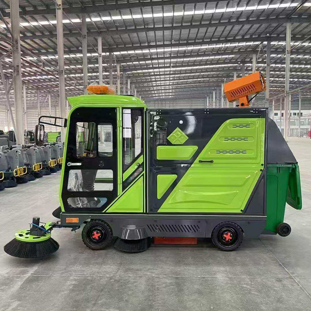小型新能源扫地车工厂打扫道路树叶灰尘清洁车五刷扫地机电动