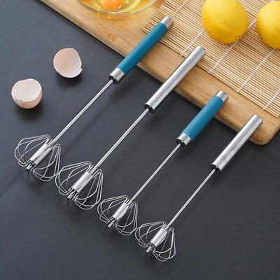 Stainless Steel Semi-Automatic Egg Beater, Home Kitchen Crea