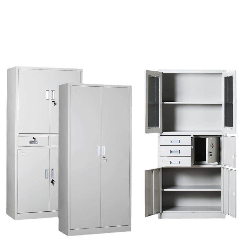 办公室文件柜铁皮书柜资料档案柜带锁矮柜员工税票据收纳抽屉柜