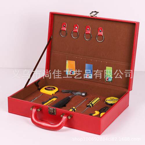 高档交房盒房产箱工具盒蓝色大红色橙色包装礼品皮盒现货厂家pu皮