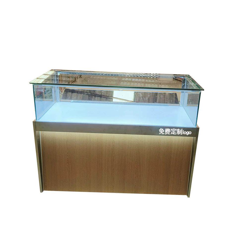 木纹手机柜台手机展柜陈列柜数码手机玻璃柜电器展示柜玻璃商用