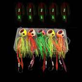 夜光珠克石斑海鳗慢摇铁板海钓炎月饵路亚胡须佬鱿鱼海鲈真鲷钓组