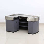 苏州厂家超市收银台边不锈钢 铝合金超市商场大包收银台供应边