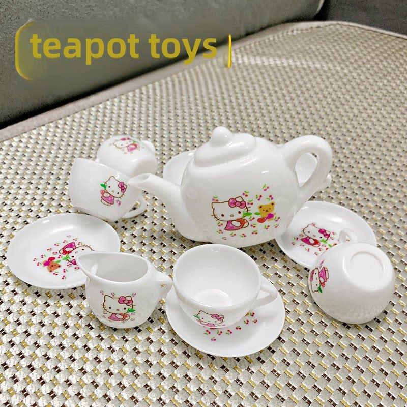 摔不烂塑料儿童茶壶玩具幼儿园过家家仿真小型功夫茶泡茶工具套装