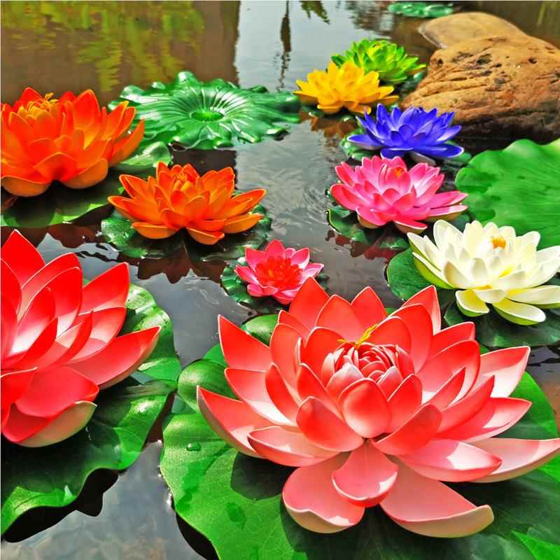 仿CHN真荷花荷叶 睡莲荷花舞蹈水道具池饰假莲装花 EVA泡沫永生花