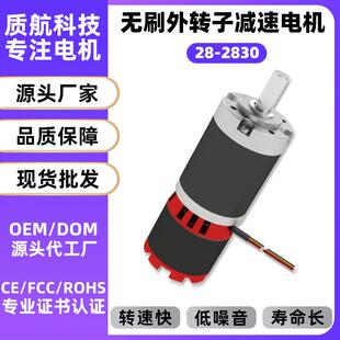 FGP28-2830无刷电机外转子行星减速电机大功率低压24v大扭矩马达