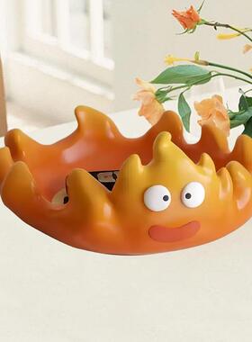 树脂工艺卡西法火焰桌面摆件 入户玄关钥匙收纳客厅书桌装饰品