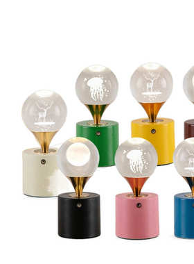 z1y水晶球氛围台灯智能感应别墅酒店家居卧室台灯装饰LED礼品小夜