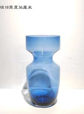 家居客厅插花花瓶现代桌面饰样板设计奢摆轻摆件装饰简约玻璃摆件