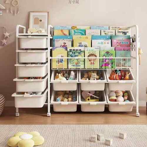 动BNB书架家移用绘本架物儿童阅读宝宝书柜多层玩具落地收易纳简