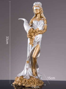 财富女神普露托招财摆件人像雕塑财神店铺开业礼物门口迎宾雕像