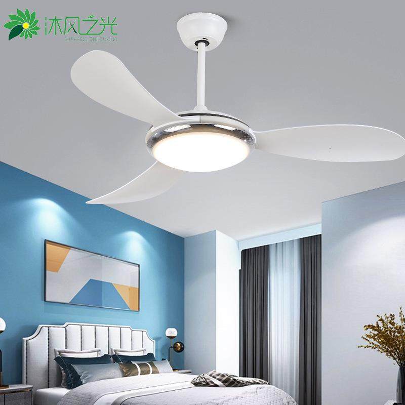 新款时尚简约客厅风扇灯大风力餐厅卧室风扇吊灯后现代led吊扇灯