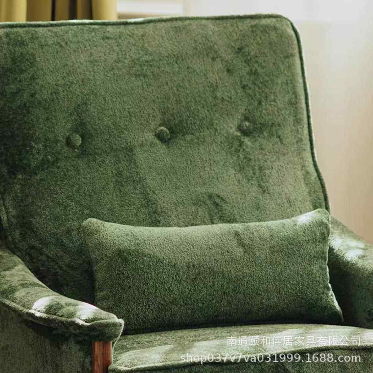 法式复休简闲古椅美式约布艺单人躺椅小户型客阳台懒142厅人沙发