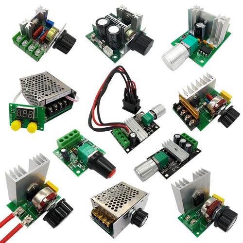 数显PWM直流电机调速器9-40V0-8A百分比无极调速开关12V24V变速