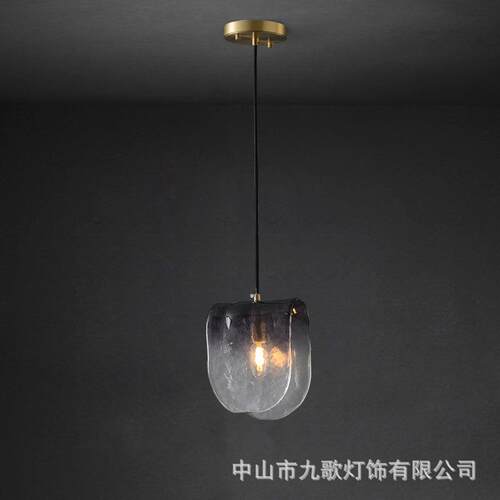 后现代极简轻奢卧室床头设计师样板间玻璃餐厅吧台咖啡厅吊灯