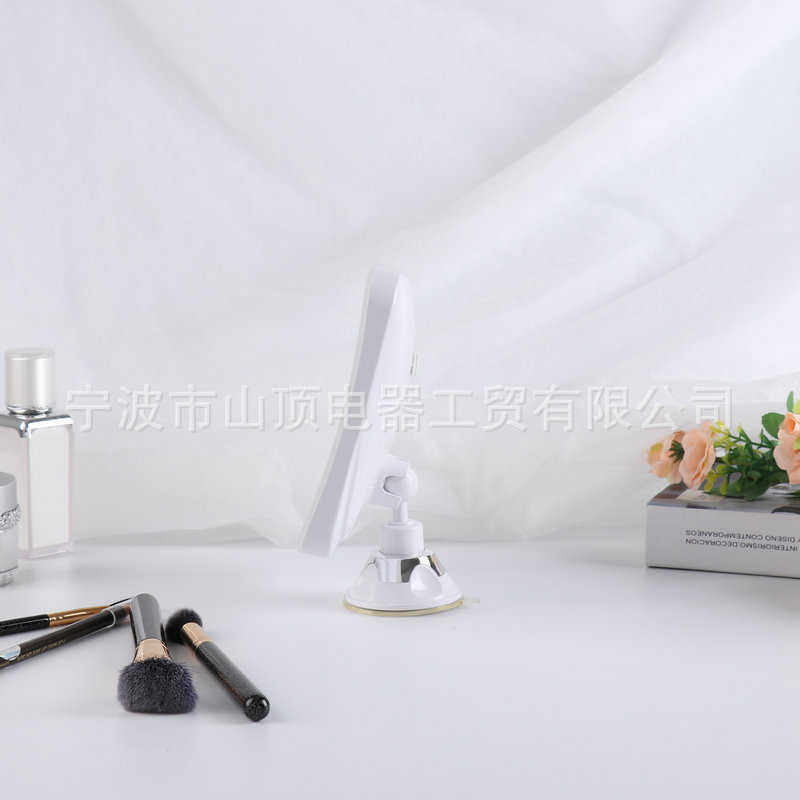 镜子吸盘浴室 贴墙带镜外贸出口化妆镜可折叠伸卫生间放大方形