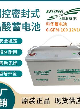 科华蓄电池6-GFM-10012V100AH便携式设备电话系统基站储能三年
