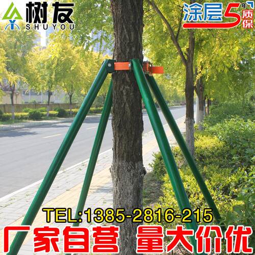 树木支撑架钢管固定器大树支撑杆乔木防风抱箍园林金属树支撑支架