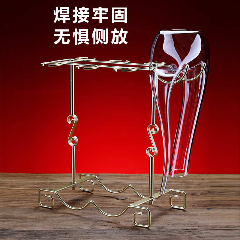 红酒杯架摆件家用倒挂酒柜置物架高档高脚杯客厅专用架子红酒柜