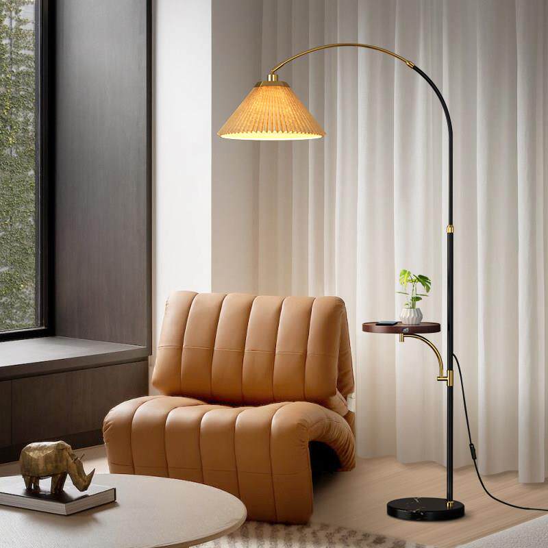 钓鱼灯落地灯客厅卧室沙发茶几艺术中古覆古轻奢高级感侘寂风台灯