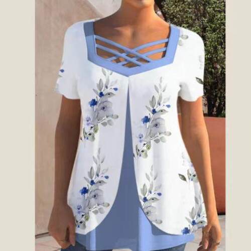 Women's single print and cross color plus size short