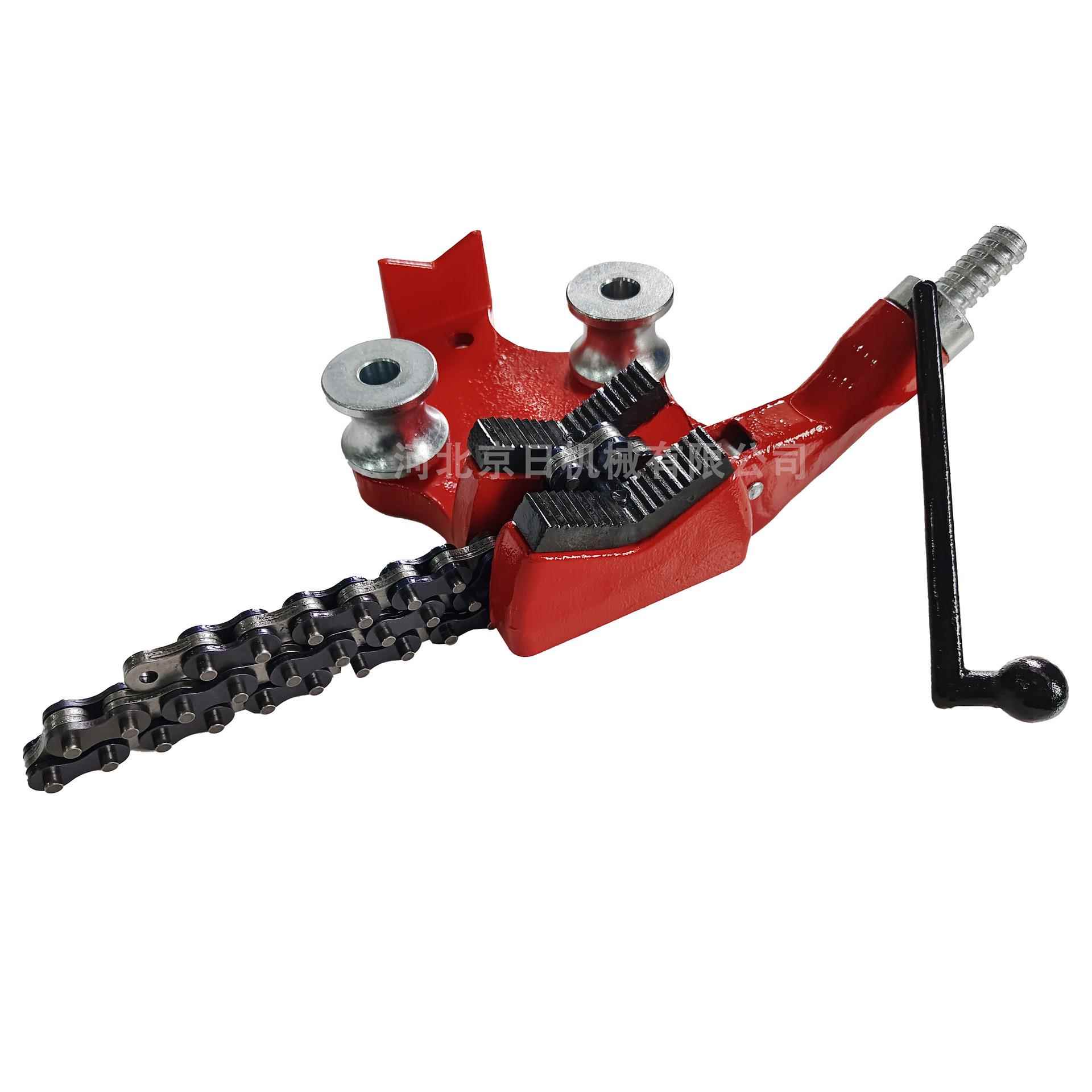 支架式NGT虎钳管三脚支架台道虎钳管子托架链条丝台钳套滚槽链切