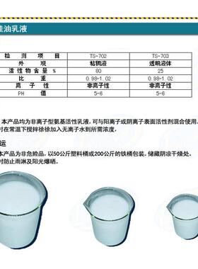 供应 【聚硅氧烷乳液 】硅油乳液TS-702  80% 1公斤起订量