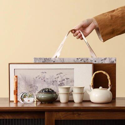 Ru Kiln Tea Set Gift Box Company Anniversary Celebration Pr