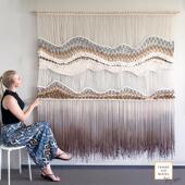 饰 染色挂毯卧室客厅装 燕尾蝴蝶 北欧波西米亚手工编织挂毯壁挂式