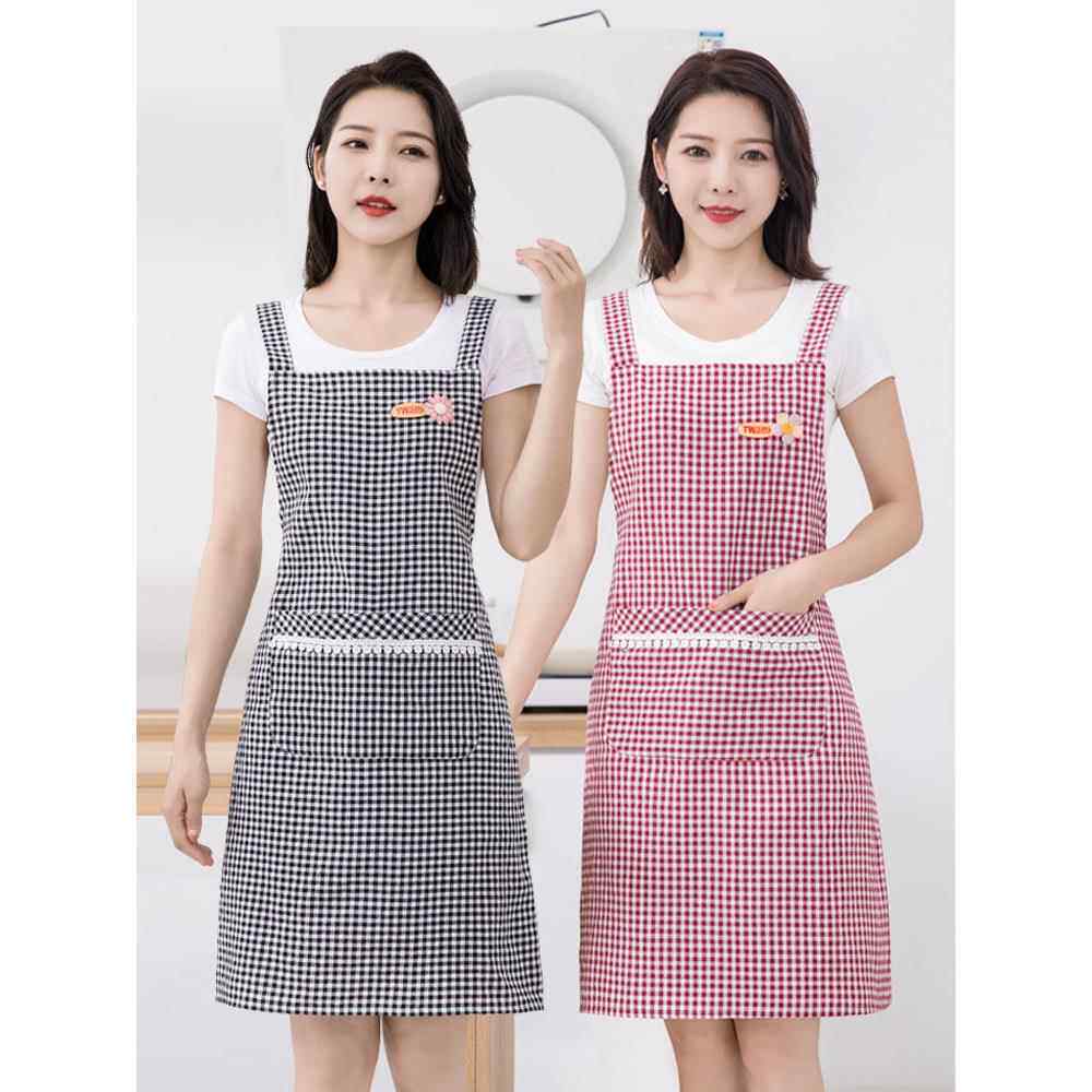 【官方正品】韩版家用围裙2026新款小清新厨房做饭透气背带时尚围