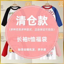 春秋款t恤福袋男女宝宝体恤儿童上衣春秋季外出时尚卫衣