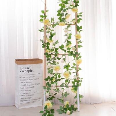 2m Artificial Flowers Rose Ivy Vine Wedding Decoration Real