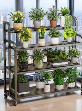 花架子室用内家客厅移多FYY肉动绿萝落式多层花盆架铁艺阳台地置