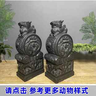 鼓门墩抱鼓9901石摆青石石圆鼓门口放门门当做旧优惠石鼓