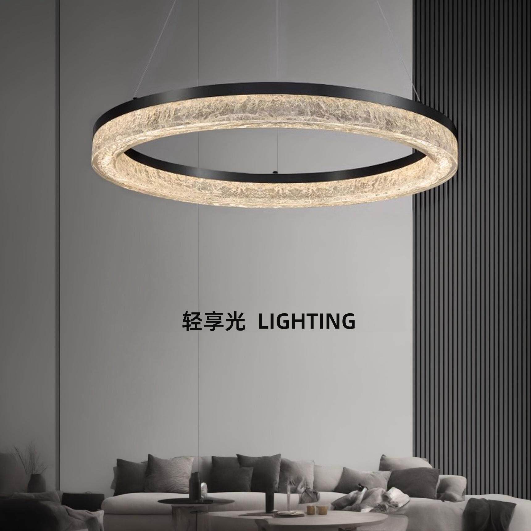 全铜意式极简客厅吊灯主灯现代简约大气客厅卧室灯轻奢高级感灯具