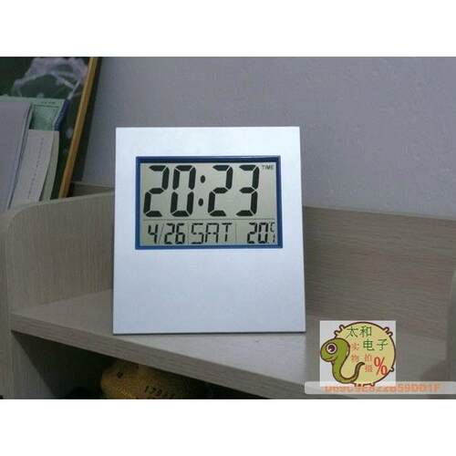 包邮佳宜大屏LCD时钟闹钟电子钟客厅老式简约挂钟座钟万年历温度
