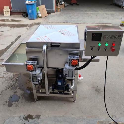 荷叶粽叶清洗机商用高压喷淋粽子叶清洗设备箬叶毛刷清洗机