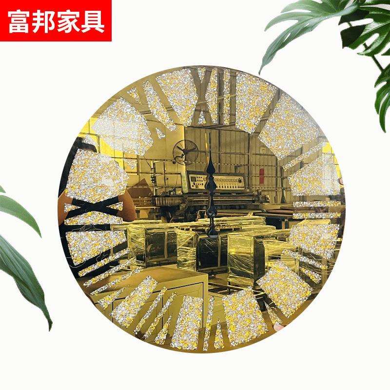 北欧大气简约个性创意时尚客厅美式现代咖啡厅工艺挂墙玻璃钟表