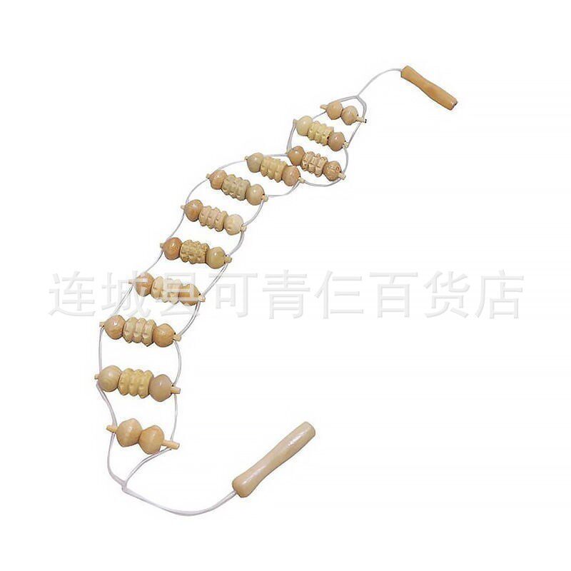 实木按摩器刮痧板擀筋棒经络疏通按摩杯滚轮棒头部按摩器按摩套装