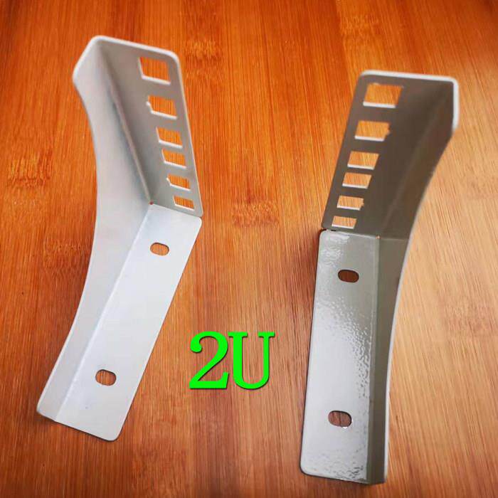 弱电箱19英寸交换机安装固定支架 功放录像机音响固定配件2U铁件