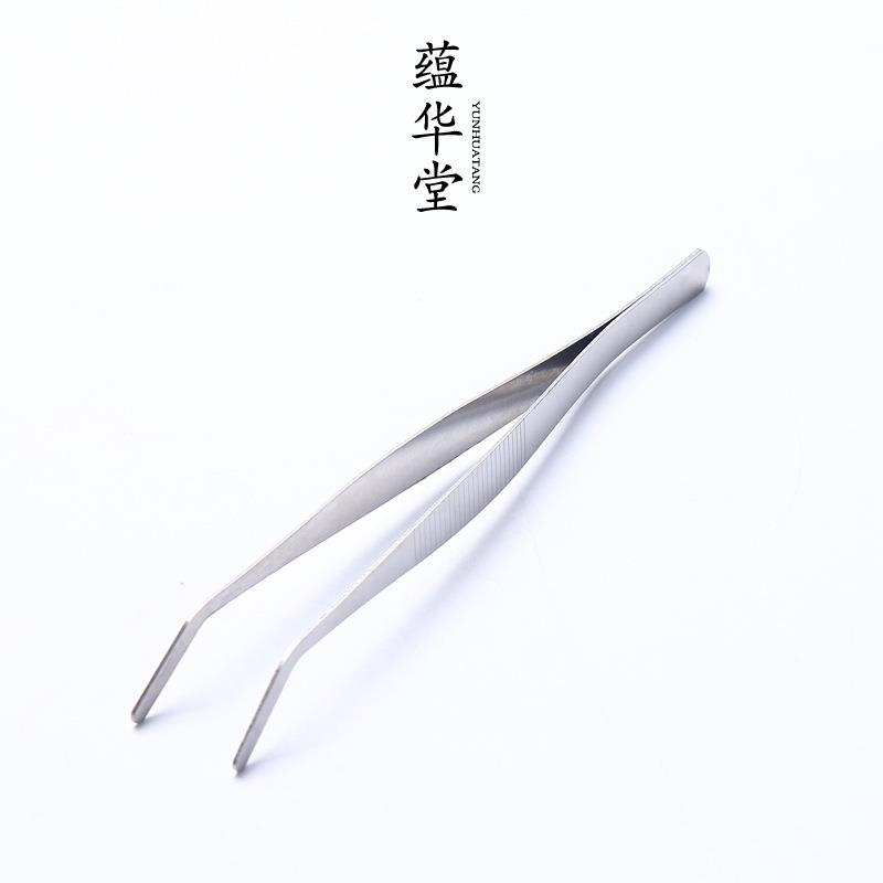不锈钢茶夹 夹茶杯茶叶渣镊子 加厚茶夹子 陶瓷功夫茶具配件