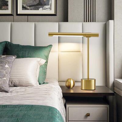 现代轻奢房全铜台灯简约客厅书民书AHQ桌卧酒室床头店宿设计师装