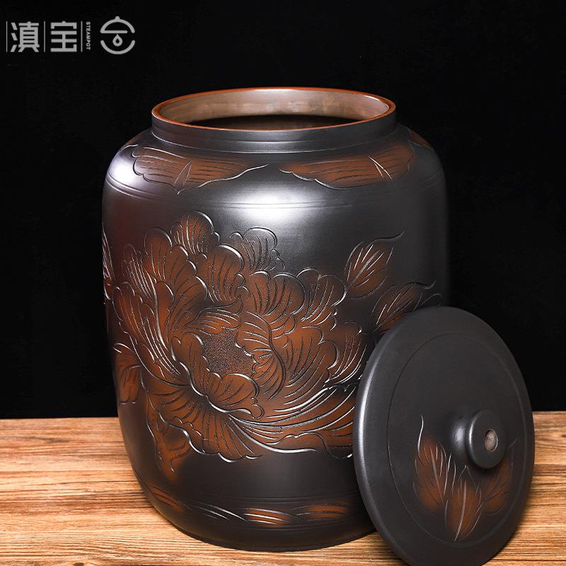 水缸陶瓷纯净水桶中式茶桌蓄水桶储水用泡茶老式饮水抽水