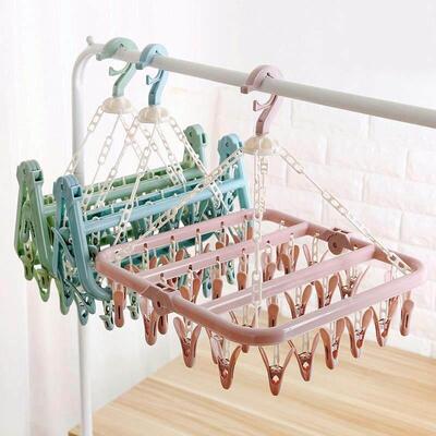 Drying sock rack Clothes hanger clip hooks晾衣挂钩晒袜子夹子