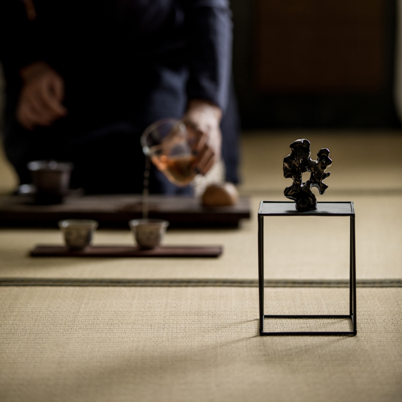 铁艺小茶棚茶具收纳日式多宝阁博古架展示置物架功夫茶具