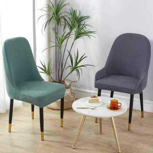 Nordic curved seat cover backrest integrated din chair cover