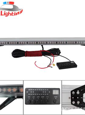 96LED长条爆闪灯131显制cm96W长排警示灯数控器救EUI护车爆闪
