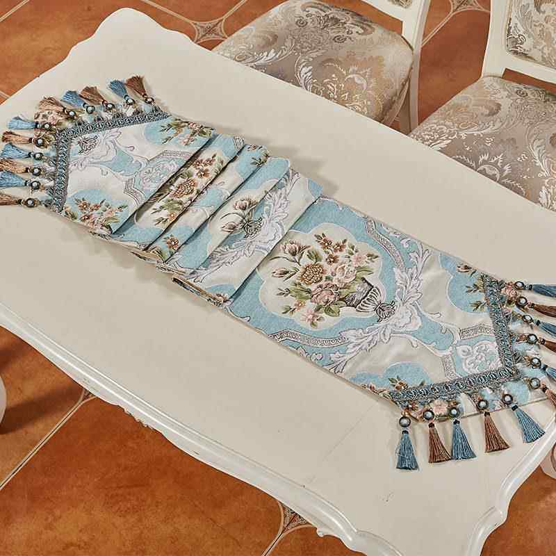 正品柜欧式桌旗高奢档华旗餐桌装饰布电视旗茶几巾长条桌布床中式