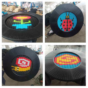 户外儿童地面埋地蹦蹦床幼儿园公园圆形弹跳床网红游乐设备跳跳床