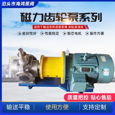 磁力齿轮泵磁力连接泵卧式kcb83.3磁力齿轮泵无轴封高温磁力泵